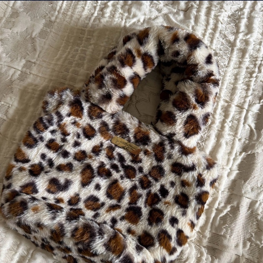 Jessica Simpson Leopard Faux Fur Bag